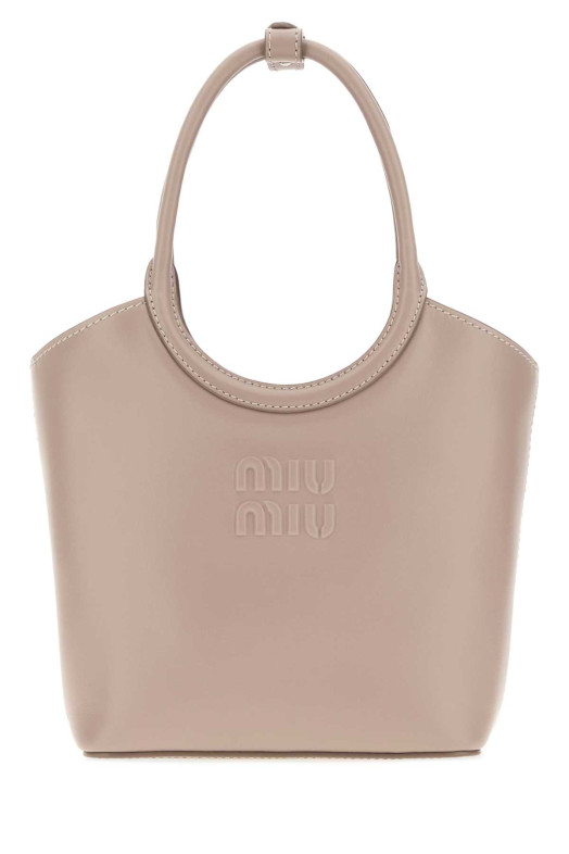 Dove grey leather Ivy handbag MIU MIU (5BA330VOLO2E6Y)