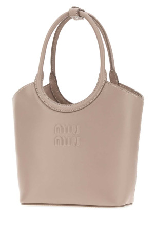 Dove grey leather Ivy handbag MIU MIU (5BA330VOLO2E6Y)