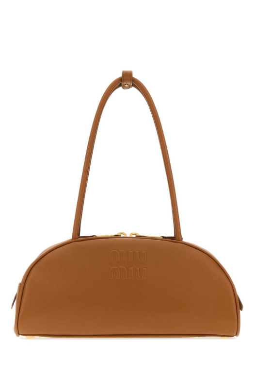 Caramel leather Beau shoulder bag MIU MIU (5BB1932CRW)