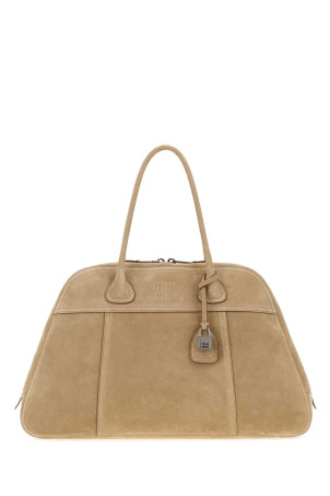 Beige suede Vivant shopping bag MIU MIU (5BB1952CSS)