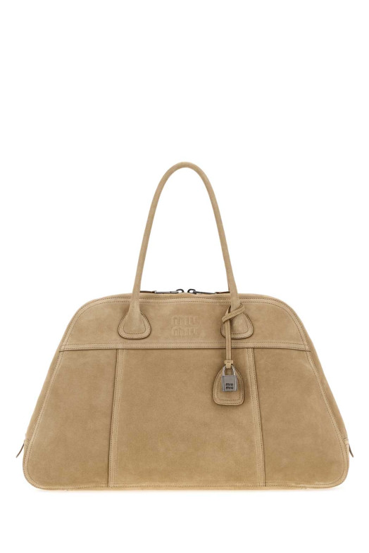 Beige suede Vivant shopping bag MIU MIU (5BB1952CSS)