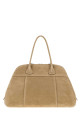 Beige suede Vivant shopping bag MIU MIU (5BB1952CSS)