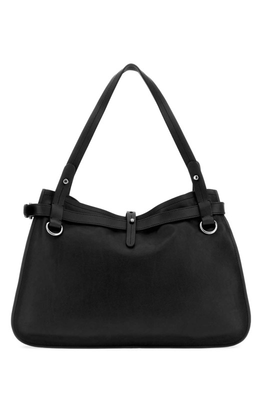 Черная кожаная сумка для покупок MIU MIU (5BG3402IER)
