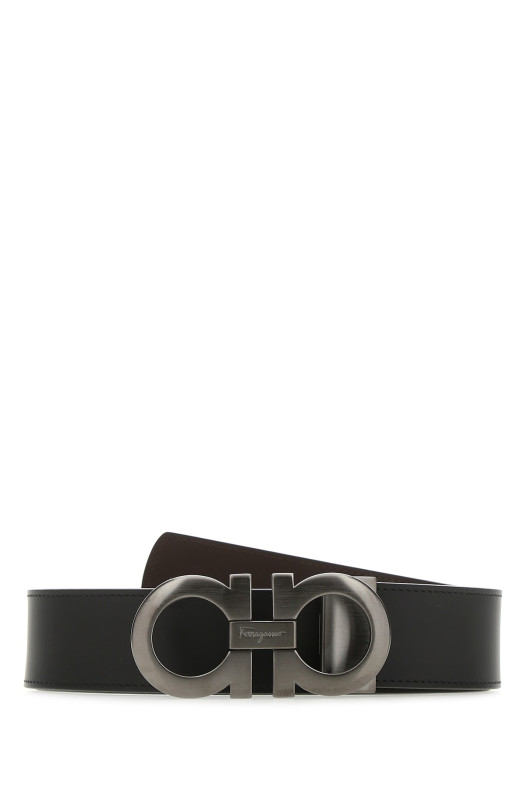 Сумка с двумя застежками-крючками, коричневая, SALVATORE FERRAGAMO (675542464231)