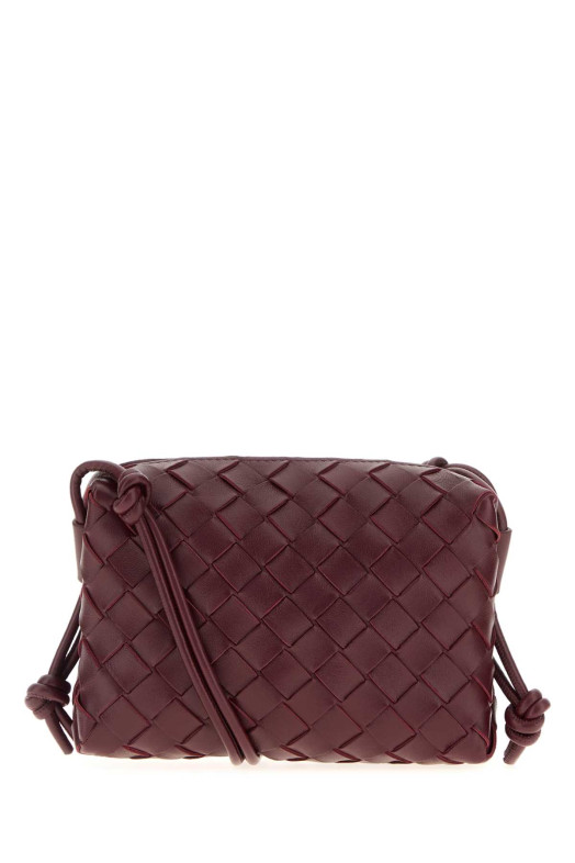 Мини-сумка через плечо Loop из бордовой кожи BOTTEGA VENETA (723547V1G11)