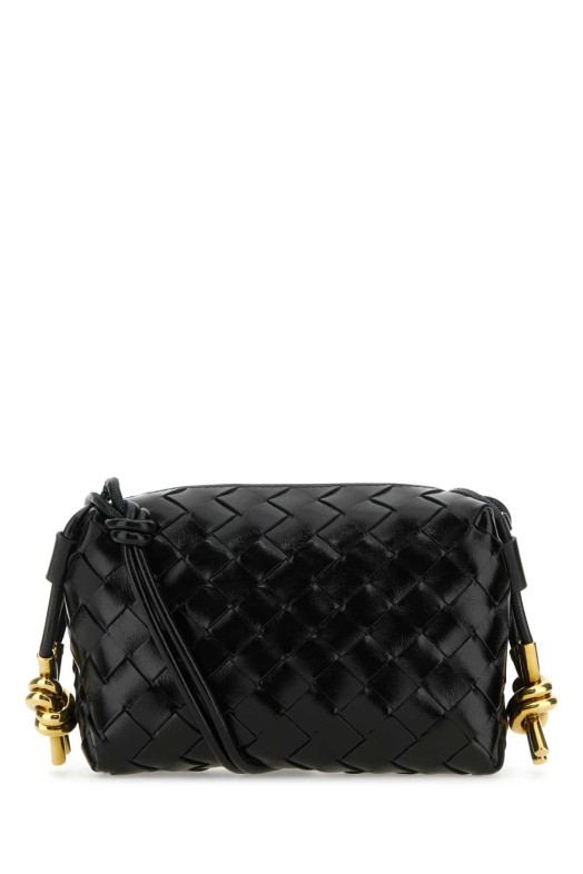 Black leather Mini Loop crossbody bag BOTTEGA VENETA (736125V2GV1)