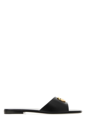 Black nappa leather slippers Black GUCCI (870700BKO00)
