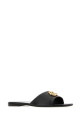 Черные тапочки из кожи наппа GUCCI (870700BKO00)