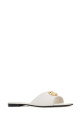 Белые тапочки из кожи наппа GUCCI (870700BKO00)