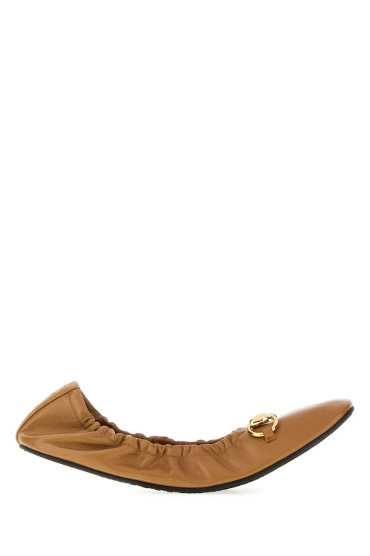 Балетки Prima из верблюжьей кожи GUCCI (875323AAF3Q)