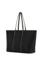 Black leather medium Rockstud shopping bag Black VALENTINO GARAVANI (8W2B0R04VSF)