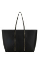Black leather medium Rockstud shopping bag Black VALENTINO GARAVANI (8W2B0R04VSF)