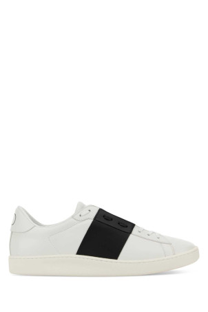 White leather Open sneakers with black band VALENTINO GARAVANI (9Y2S0N84BYA)