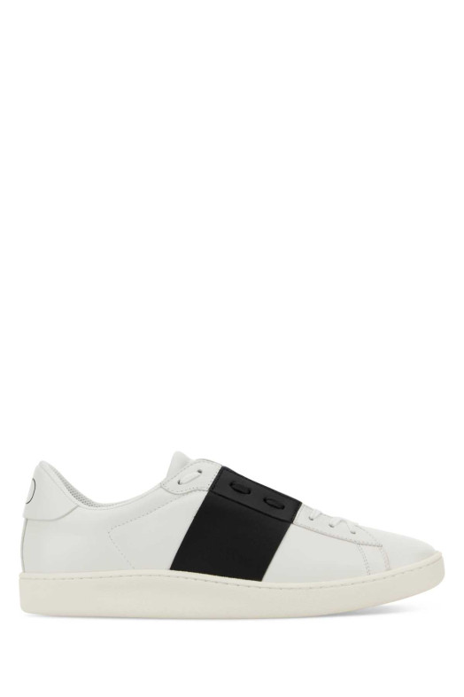 White leather Open sneakers with black band VALENTINO GARAVANI (9Y2S0N84BYA)