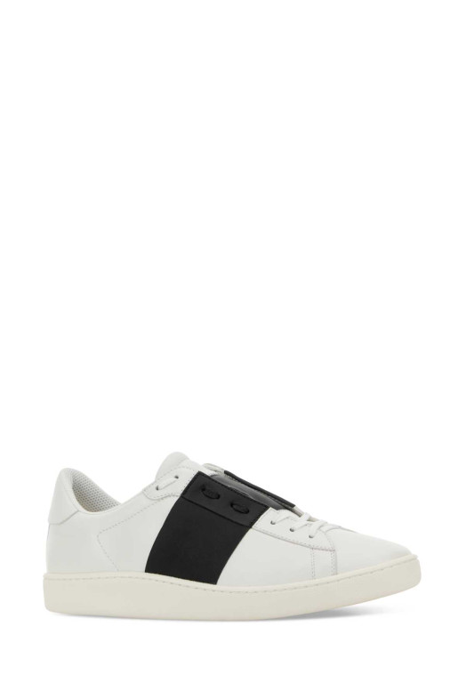 White leather Open sneakers with black band VALENTINO GARAVANI (9Y2S0N84BYA)