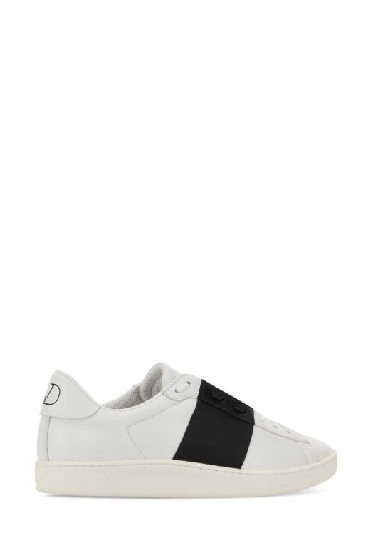 White leather Open sneakers with black band VALENTINO GARAVANI (9Y2S0N84BYA)