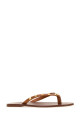 Brown leather Rockstud thong slippers VALENTINO GARAVANI (9Y2S0O16UIS)