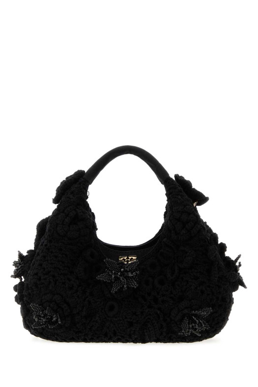 Black crochet handbag GANNI (B2070132)