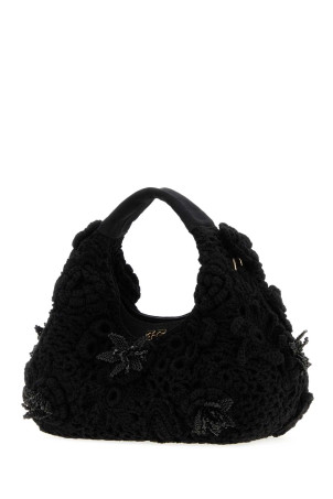 Black crochet handbag GANNI (B2070132)