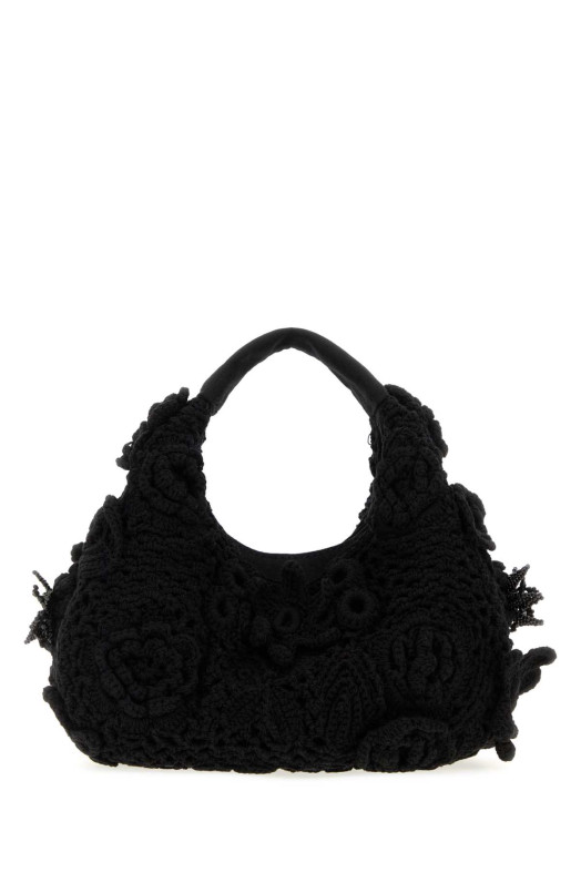 Black crochet handbag GANNI (B2070132)
