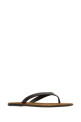 Dark brown leather Beach thong slippers THE ROW (F1874L838)