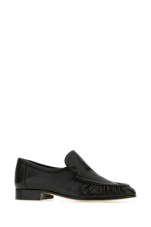 Black leather Two loafers Black THE ROW (F1923SN60)