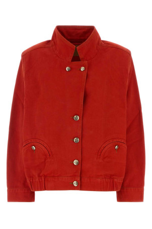 Red denim Clapotis bomber jacket BLAZE (JKPDN01DN02)