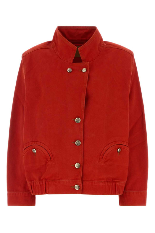Red denim Clapotis bomber jacket BLAZE (JKPDN01DN02)