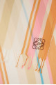 Embroidered cotton beach towel orange LOEWE (K000230X11)