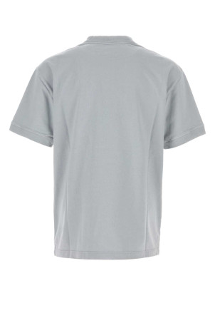 Powder blue cotton t-shirt PRADA (UJN04ASOOO195B)