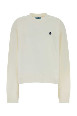 White cotton sweatshirt Black PRADA (134730SOOO19YO)