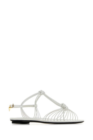 White leather sandals Black PRADA (1X407OF005069)