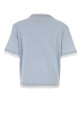 Powder blue cotton t-shirt PRADA (3579BSOOO15ZG)