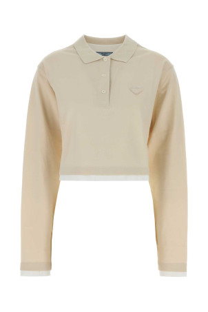 Sand piquet polo shirt PRADA (39683SOOO1736)