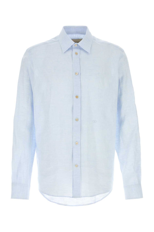 Pastel light blue linen shirt VALENTINO GARAVANI (9V3ABS81BH3)