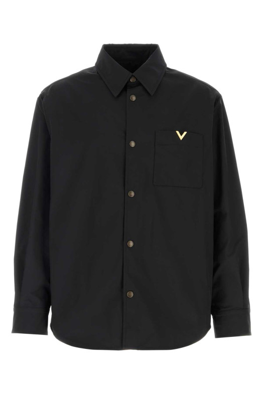 Black stretch polyester shirt Black VALENTINO GARAVANI (9V3CIO06BET)