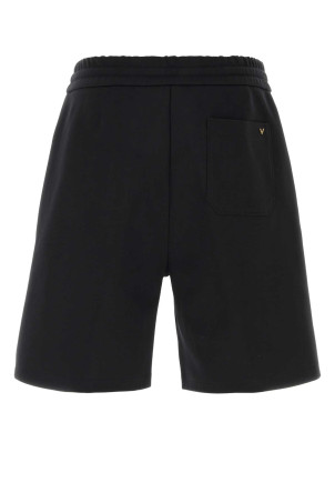 Black jersey bermuda shorts Black VALENTINO GARAVANI (9V3MD01NBHH)