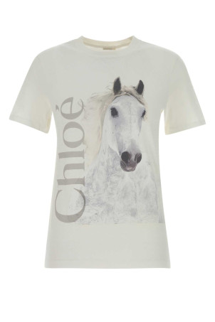 White cotton t-shirt Multicolor CHLOE (CH26SJH11802)