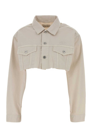 Ivory denim shirt Black MIU MIU (GWB314SOOO197V)