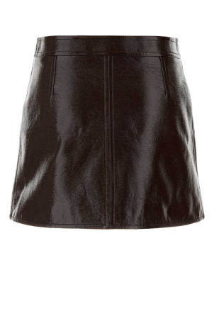Chocolate vinyl mini skirt COURREGES (PERCJU001VY0014)