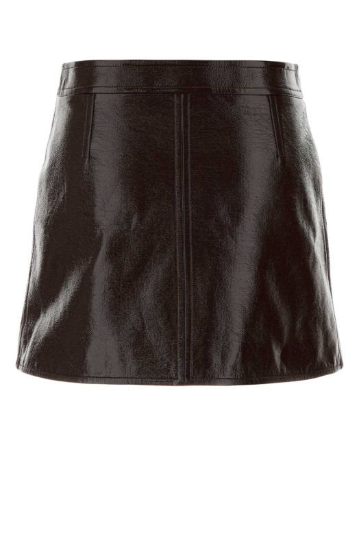 Chocolate vinyl mini skirt COURREGES (PERCJU001VY0014)