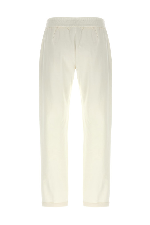 Джоггеры Monile, белые BRUNELLO CUCINELLI MH827FB799C600