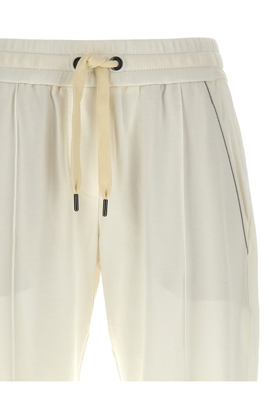 Джоггеры Monile, белые BRUNELLO CUCINELLI MH827FB799C600