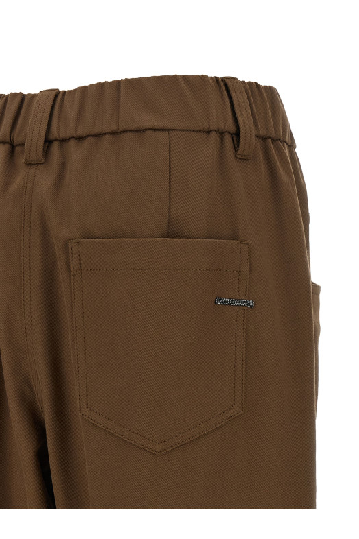 Брюки «Baggy Pull-On» коричневого цвета MP126P8417C9812