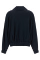 'Shiny Zipper Pull' sweatshirt Blue