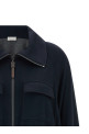 'Shiny Zipper Pull' sweatshirt Blue