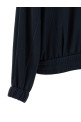 'Shiny Zipper Pull' sweatshirt Blue