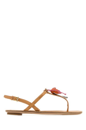 Camel leather thong sandals PRADA (1Y510OF005V69)