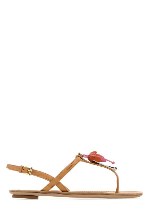 Camel leather thong sandals PRADA (1Y510OF005V69)