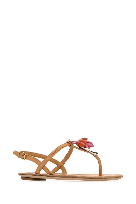 Camel leather thong sandals PRADA (1Y510OF005V69)
